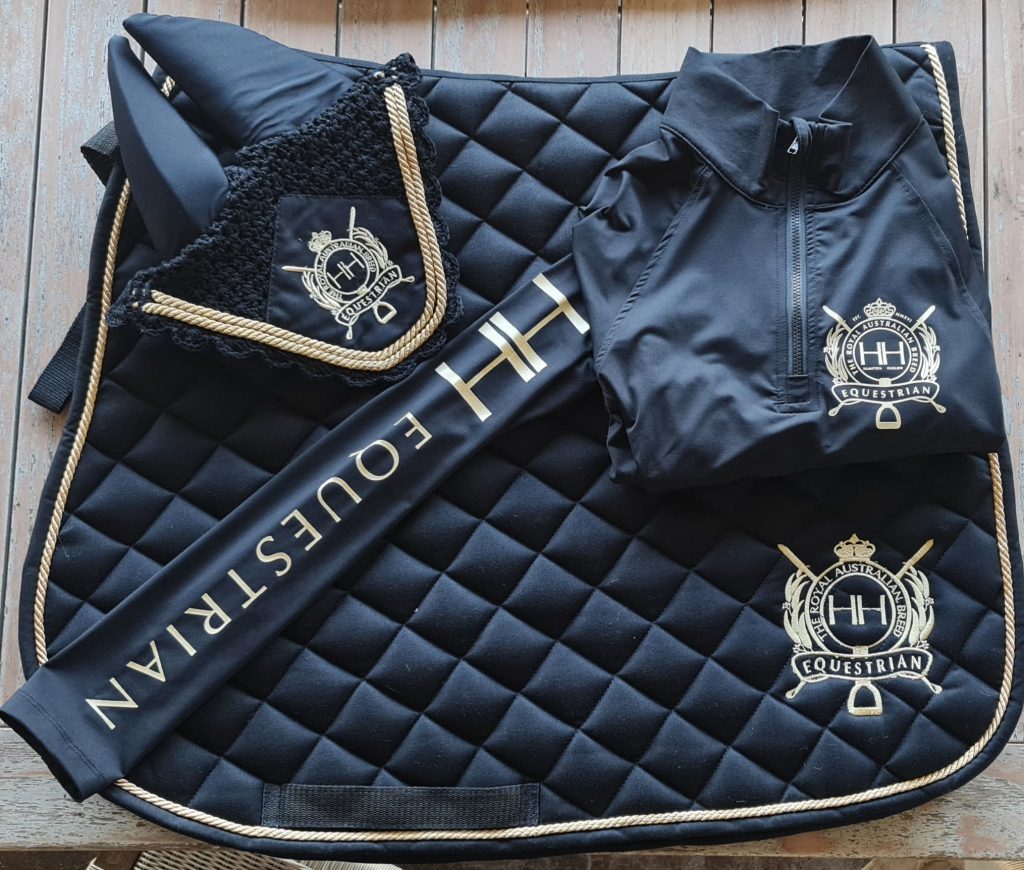 Quilted Saddle Pad - Black & Gold