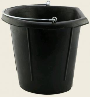 Rubber Bucket with Flat Back